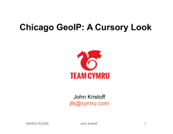 Chicago GeoIP: A Cursory Look