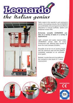 da sistemare Tailor-made to the operator`s and contractor`s needs in