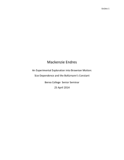 An Experimental Exploration into Brownian Motion