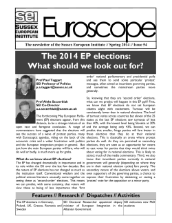 Euroscope Spring 2014 - University of Sussex