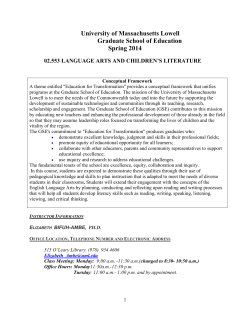 University of Massachusetts Lowell Graduate School of Education