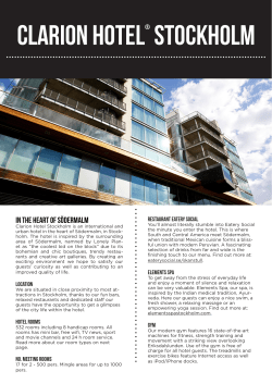 Hotel information - Nordic Choice Hotels