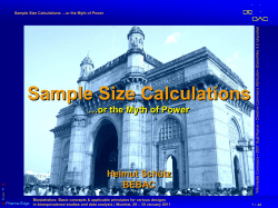 Sample Size Calculations