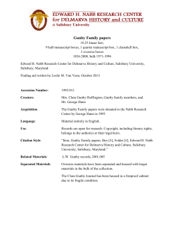 Gunby Family papers - Salisbury University