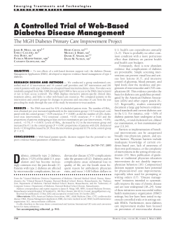 A Controlled Trial of Web-Based Diabetes Disease Management