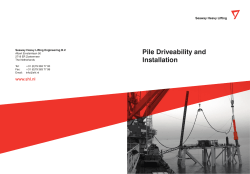 Pile Driveability and Installation