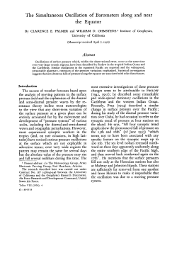 The Simultaneous Oscillation of Barometers along and near the
