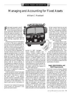 Managing and Accounting for Fixed Assets