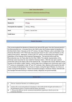 Discuss American literature in its different genres. Analyze the social