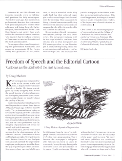 Freedom of Speech and the Editorial Cartoon