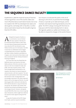 ISTD Sequence History.indd - Imperial Society of Teachers of Dancing