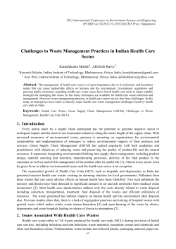 Challenges to Waste Management Practices in Indian