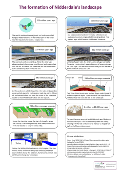 1 - Nidderdale Geology Timeline - Upper Nidderdale Landscape