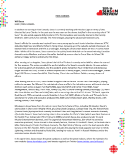 FOOL CANADA Will Sasso LEAD |FOOL CANADA In addition to