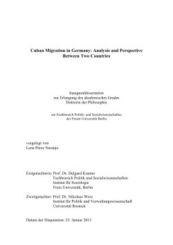 Cuban Migration in Germany - diss.fu-berlin.de