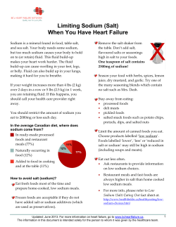 Limiting Sodium