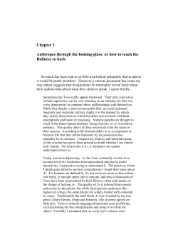 Chapter 3 Anthropos through the looking