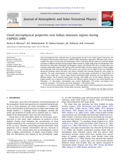 Cloud microphysical properties over Indian monsoon regions during