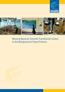 Moving Beyond: Towards Transitional Justice in the