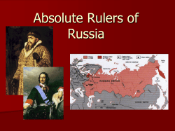 Absolute Rulers of Russia