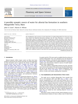 A possible synoptic source of water for alluvial fan formation in