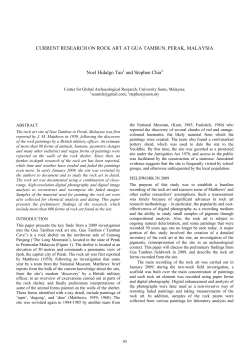current research on rock art at gua tambun, perak, malaysia