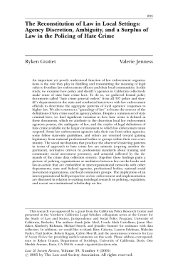 The Reconstitution of Law in Local Settings: Agency Discretion