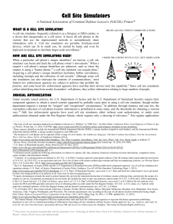 Cell Site Simulators