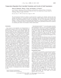 Temperature-Dependent Size-Controlled