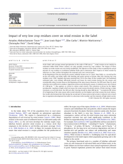 Impact of very low crop residues cover on wind erosion in the Sahel