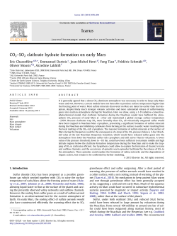 CO2в&euro;&ldquo;SO2 clathrate hydrate formation on early Mars