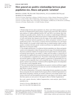 How general are positive relationships between plant population