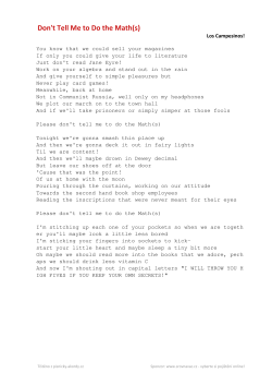 Los Campesinos! Don`t Tell Me to Do the Math(s) - Pisnicky