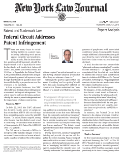 Federal Circuit Addresses Patent Infringement