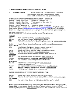 August 2015 Comp Report - Austin Healey Owners Club of Victoria