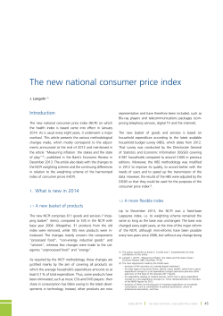 The new national consumer price index
