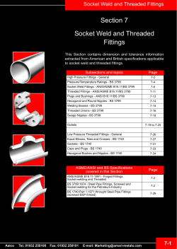 Section 7 Socket Weld and Threaded Fittings