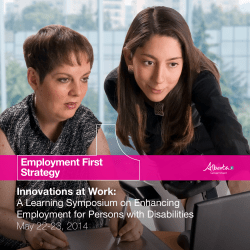 Strategy Employment First Strategy Innovations at Work: