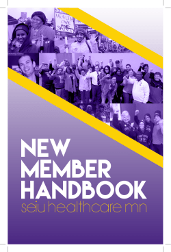 New Member Handbook - SEIU Healthcare Minnesota