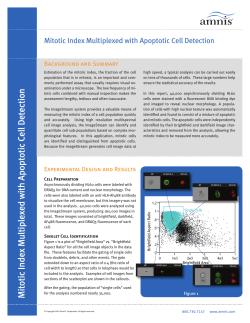 Mitotic Index M ultiplexed w ith Apoptotic Cell D etection