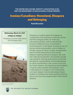 Iranian/Canadians: Homeland, Diaspora and Belonging
