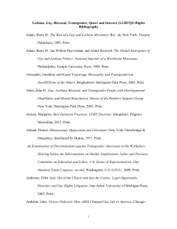 LGBTQI Bibliography