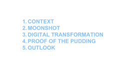1. context 2. moonshot 3. digital transformation 4