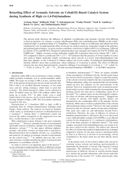 Retarding Effect of Aromatic Solvents on Cobalt(II)