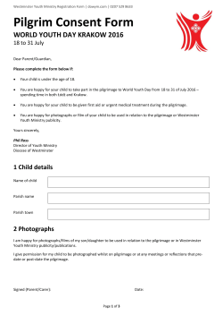 PARENTAL CONSENT FORM - Westminster Youth Ministry