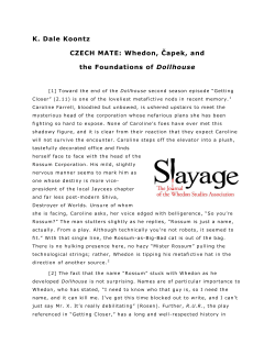 czech mate - The Whedon Studies Association