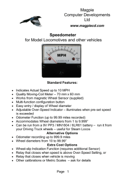 Speedometer for Model Locomotives and other vehicles Magpie