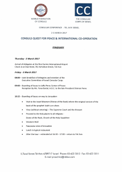 Consular Conference Tel Aviv Program
