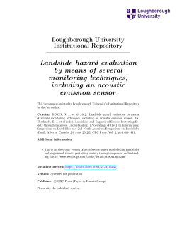 Landslide hazard evaluation by means of several monitoring