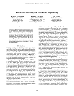 Hierarchical Reasoning with Probabilistic Programming
